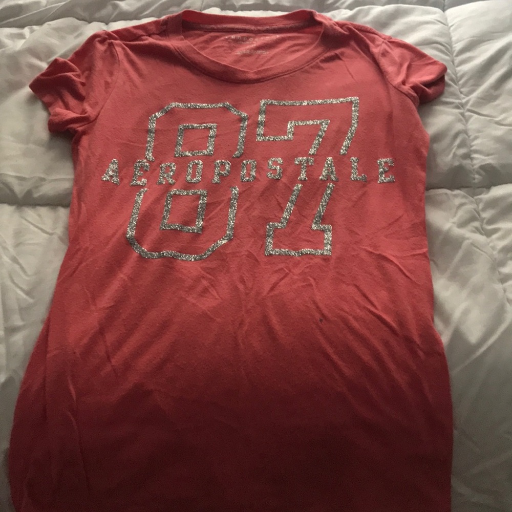 Pink Aeropostale shirt !! With glittery letters